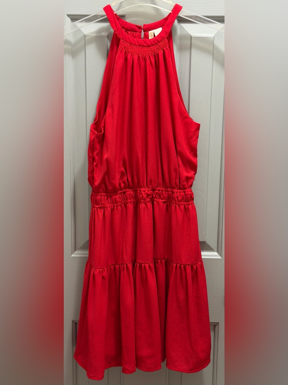 Japna Women’s Red Sleeveless A-Line Dress w/Cutoutt Back Size Medium